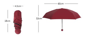 Parapluie de poche mini capsule pliable 5 sections, personnalisé avec logo, protection UV, haute qualité, vente en gros - Product Image 3