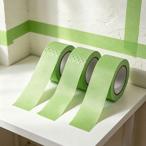 Ruban de masquage Washi vert à faible adhérence, adhésif à base d'eau, sans résidu, pour la décoration murale, la peinture par pulvérisation intérieure - Product Image 5