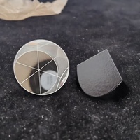 En Stock dia25.4 mm revêtement argenté + noir peint 5 "Angle de précision Cube d'angle prisme K9 pyramide de verre prisme