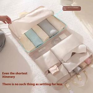 Portable Travel Garment Bag Hanging Handles Lining Case Storage Factory Direct Clothing Organizer Finishing Touches Fabric 100% - Product Image 3