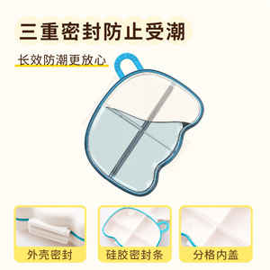 Gmago – boîte à pilules de dessin animé avec compartiments, scellée, résistante à l'humidité, portable pour les voyages et l'usage quotidien - Product Image 2