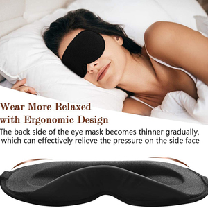 Nouveau et meilleur hommes femmes masque de <span class=keywords><strong>sommeil</strong></span> de luxe 3D lumières bloquant les cils couvre-yeux pour les dormeurs latéraux masque de <span class=keywords><strong>sommeil</strong></span> réglable - Product Image 4