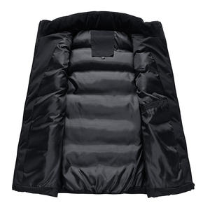 Chaleco utilitario para <span class=keywords><strong>hombre</strong></span> de talla grande, chaqueta cálida sin mangas, chaleco acolchado negro de gran tamaño a la moda - Product Image 4