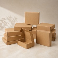 Boîte d'expédition en carton ondulé kraft écologique avec logo personnalisé, pliable, pour vêtements, cadeaux, cosmétiques