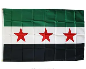 Hot Sales Nieuwe 100% Polyester Dubbelzijdig Print 3 * 5ft Syrië Vlaggen