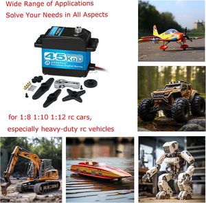 มอเตอร์เซอร์โว RC แบบไร้แกน แรงบิดสูง 45 กก. สำหรับการบังคับเลี้ยวที่แม่นยำ - Product Image 3