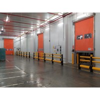 Высокоскоростные рулонные ворота ADV2 с самовосстановлением, класс ветроустойчивости 2, звукоизоляция 60 дБА, алюминий+ПВХ, промышленные холодостойкие ворота