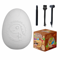 Kit d'excavation d'œufs de dinosaures, ensemble de jouets d'archéologie avec 12 figurines de dinosaures et outils, cadeau éducatif STEM pour enfants