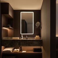 Miroirs LED intelligents compacts sur mesure pour salle de bain, avec éclairage intégré, certifiés CE, pour maquillage et décoration murale