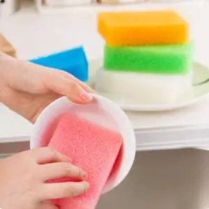Esponja para platos de cocina, estropajo, almohadilla de esponja para lavar platos, esponja de limpieza