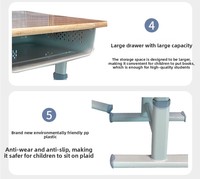 Ensembles de tables et chaises en bois disponibles en gros lots, matériel pédagogique pour les campus scolaires