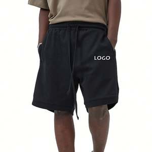 Pantalones cortos de sarga con cordón deportivo suelto de alta calidad para hombre, pantalones cortos de calle informales con bolsillo y cintura elástica para hombre - Product Image 6