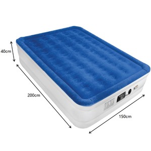 Colchón de cama de aire inflable plegable para dormir en dormitorio de hotel flocado Premium de tamaño doble superventas - Product Image 4