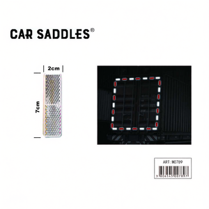 Autocollant réfléchissant pour selle de voiture, 7x2cm, blanc, 2 pièces, pour la sécurité des véhicules - Product Image 3