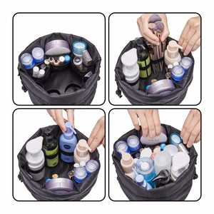 Quilted Drawstring Makeup Bag Portable Travel Makeup Pouch For Women Daily Use - Product Image 5