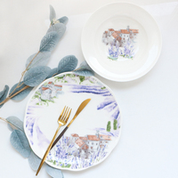 Assiettes de mariage en porcelaine fine JC, écologiques, vente en gros, personnalisables, blanches