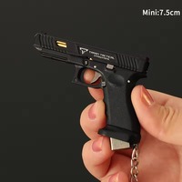 Porte-clés pistolet jouet de 2,95 pouces avec éjection de douilles, modèle TTi G34, réaliste, en métal, format réduit 1:3, à assembler