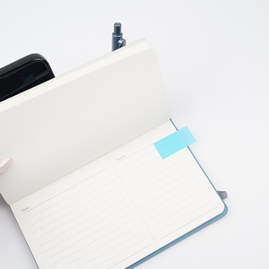 Wholesale Custom PU Leather <b>Notepads</b> Pen and Phone Holder Self-Adhesive Sticky Notes Memo Pad Promotional for Events - Product Image 6