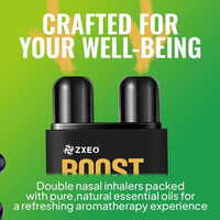 Inhalateur nasal relaxant - Citron, menthe poivrée, lavande - Huiles essentielles naturelles pures pour soulager la congestion des sinus et stimuler l'énergie