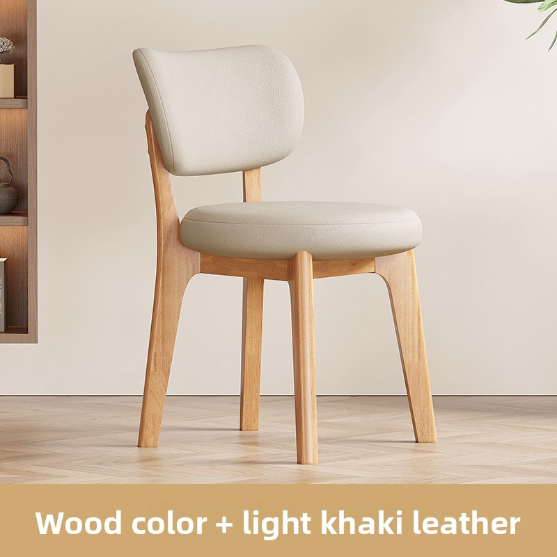 Cadre de couleur bois d'origine-coussin de siège kaki;