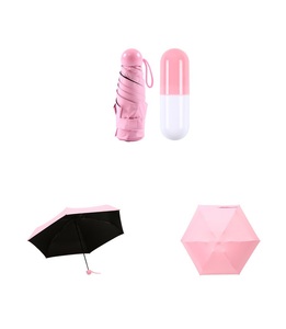 Vente en gros Mini parapluie personnalisé Capsule manuelle Protection UV Petit parapluie pliant Soleil et pluie - Product Image 5