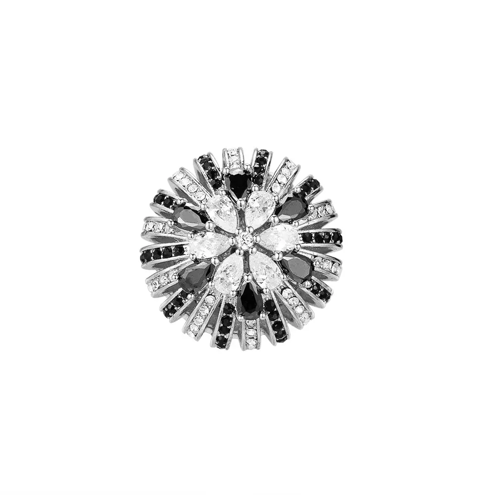 Zircone cubico Diamante Pulsanti Del Fiore Placcato Argento Abbellimento per Mestiere Handmade Cucire I Bottoni Per La Cerimonia Nuziale Del Partito di Modo Coagulo