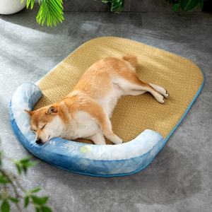 Anti-Fangen weiche langlebige Sommerkühlung Haustiermatte Hundeneismatte Bett Rattan Hundekohlematte - Product Image 2