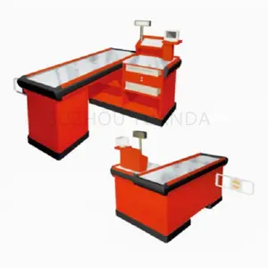 Good price China manufacturer supermarket counter table checkout for retail countier, cashier table