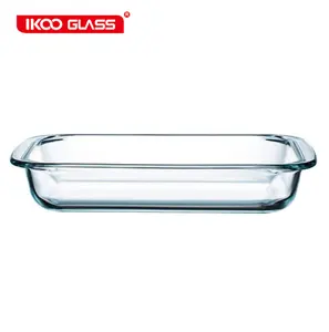 IKOO Rectangle glass oven baking dish oven tray bakeware