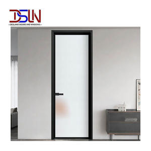 Porte pliante en aluminium à cadre étroit Deslano pour salle de bain et patio, résistante au vent, silencieuse, en verre, conforme à la norme Energy Star - Product Image 1