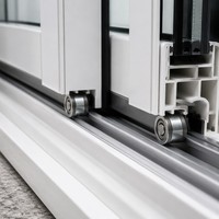 Fenêtre coulissante moderne en PVC blanc à 2 rails, en verre, pour bâtiments résidentiels et logements abordables – Fournisseur d'usine