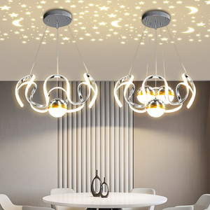 Lámpara Colgante LED JACKSUN de Aluminio Irregular 50W Regulable en Oro con Proyección de Cielo Estrellado para Restaurante y Hotel - Product Image 3