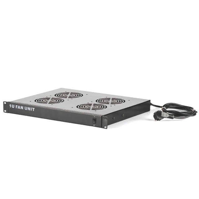 19inch 4 Ventiladores Con Termostato Rack 1u Digital Thermostat Fan Unit 4 Cooling Fans for Network Cabinets Server and Racks