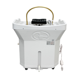 Lit de massage et bac à shampoing électrique portable 2-en-1 de luxe en acier inoxydable et cuir synthétique pour salon de coiffure et spa TH209 - Product Image 5