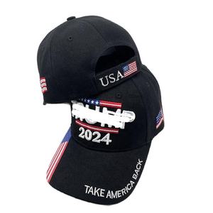 หมวกเบสบอล6แผงส่งเสริมการขายพร้อม3D สั่งทำหมวก TR ปักกลับอเมริกา2024หมวกสาธารณรัฐ - Product Image 2