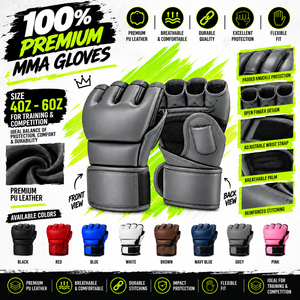 Guantes de MMA de medio dedo, guantes de sparring, se aceptan pedidos OEM, guantes de alta calidad para kickboxing, MMA y grappling. - Product Image 3