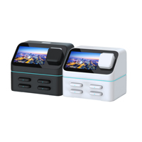 Borne de recharge portable OEM/ODM pour la location commerciale, distributeur automatique de batteries avec 4 emplacements, écran tactile POS, batterie Li-Polymère, Micro USB