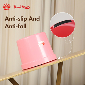 Pearl River <b>Pink</b> PP Stackable Small Round <b>Stool</b> Minimalist Modern Design Living Room Furniture - Product Image 3