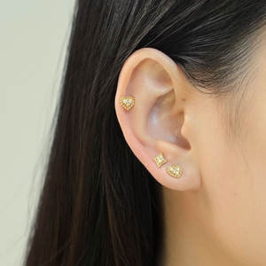 Pendientes de Diamantes Naturales Reales de Oro Sólido de 14K, Diseño de Estrella, Joyería Fina, Venta al Por Mayor, Regalo para Mujer, Uso Diario - Product Image 6