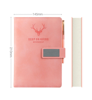 Journal d'étudiant professionnel A5 Journal en cuir avec logo personnalisé et reliure thermique à boucle