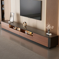 Meuble TV Moderne Durable Écologique en Bois Massif E0 avec Plateau Spacieux et Tiroirs pour Salon et Hôtel