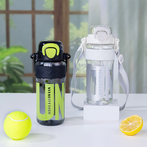 Garrafa Plástica Personalizada Ecológica de 1000ml, Livre de BPA, Tampa à Prova de Vazamentos, para Academia e Esportes, com Canudo - Product Image 3