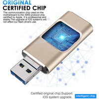 Harga Pabrik 16gb 32gb 64gb Flashdisk OTG USB Flash Drive 3 in 1 OTG USB 3.0