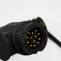 Nouvel adaptateur de remorque CE ABS EBS européen de 2 m, câble spiralé pour remorque de camion à 13 broches avec connecteur en plastique, conducteur 100 % cuivre