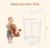 Grande table de rangement pour animaux en peluche, bac de rangement robuste en métal pour jouets d'enfants, support pour animaux de la ferme en peluche, organisateur de jouets en peluche
