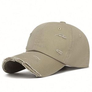 Hot Selling Distressed Dad <b>Hat</b> Fringed Worn Out Blank Baseball <b>Hat</b> Custom Embroidery Logo Available Sports Cap - Product Image 4