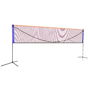 Atacado 3.1m portátil badminton net stand móvel tênis indoor profissional dobrável badminton net racks altura ajustável