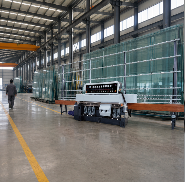 Edger for Straight and Bottom Edges, Plus Corners, One-pass Grind Polish, Easy Thickness Setting. Automatic Glass Edging Machine