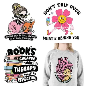 Positive Quotes Coffee Fuel Good Vibes Book Read In Peace Best At Drinking DTF Heat Transfer Stickers Ready To Press For Clothes