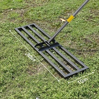 Râteau de nivellement de pelouse robuste pour jardin, terrain de golf, ferme et pâturage